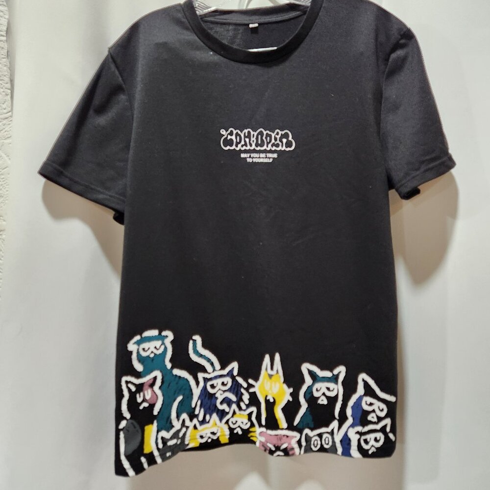 Men's Streetwear Grafitti Cat Graphic tee